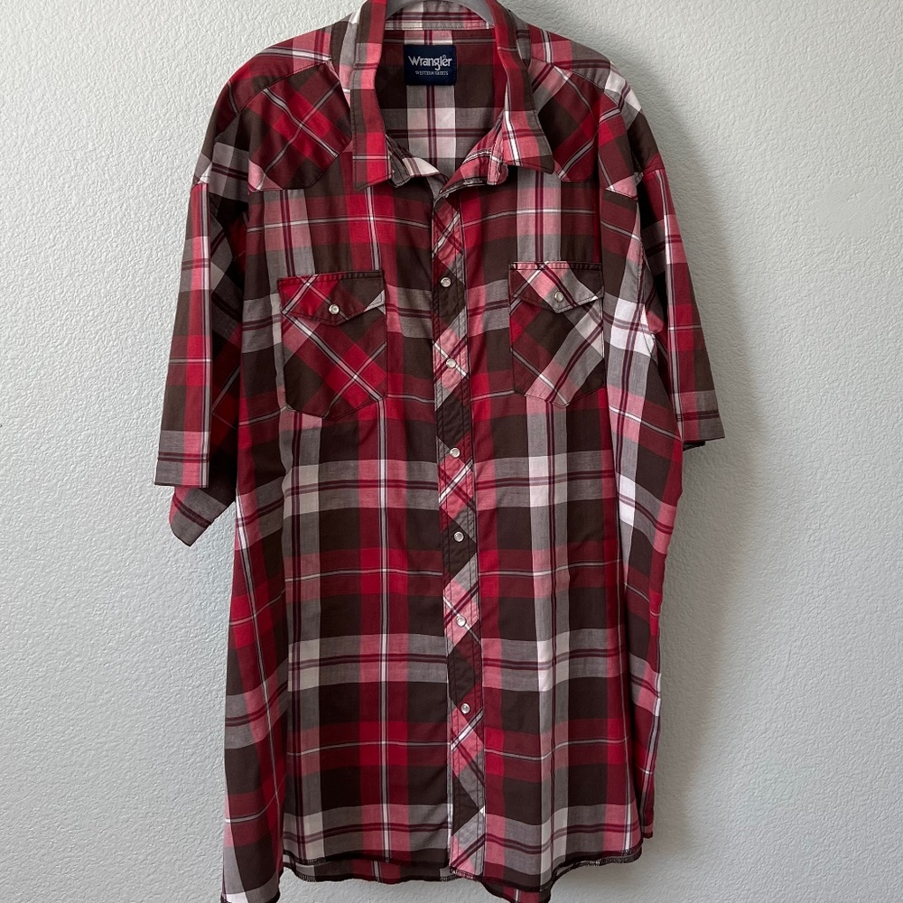Wrangler Vintage Pearl Snap Shirt - Size XXL